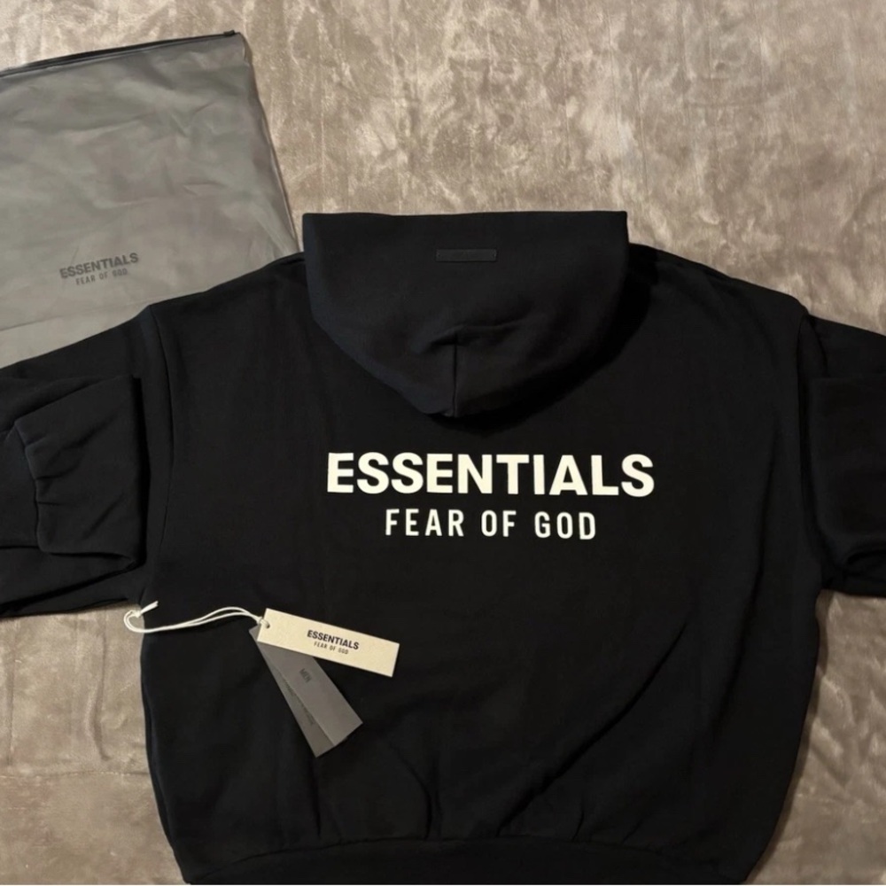 NEW Fear of God Essentials Black Hoodie 100% Authentic